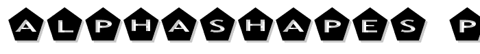 AlphaShapes pentagons font